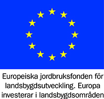 EU-logotyp för Europeiska jordbruksfonden för Landsbygdsutveckling. Europa investerar i landsbygdsområden.